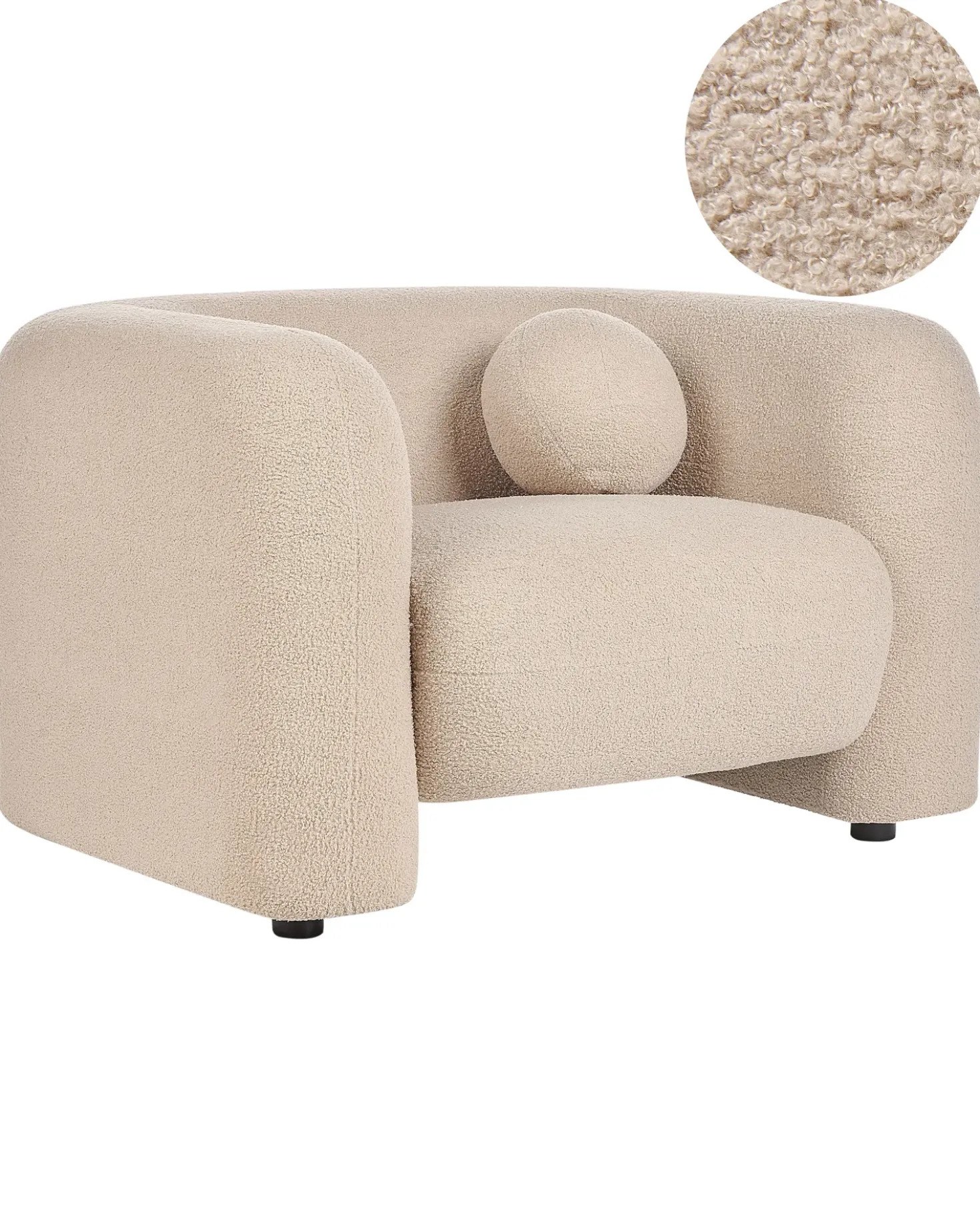 Poltrona LEIREN Bouclé Beige