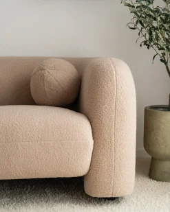 Poltrona LEIREN Bouclé Beige