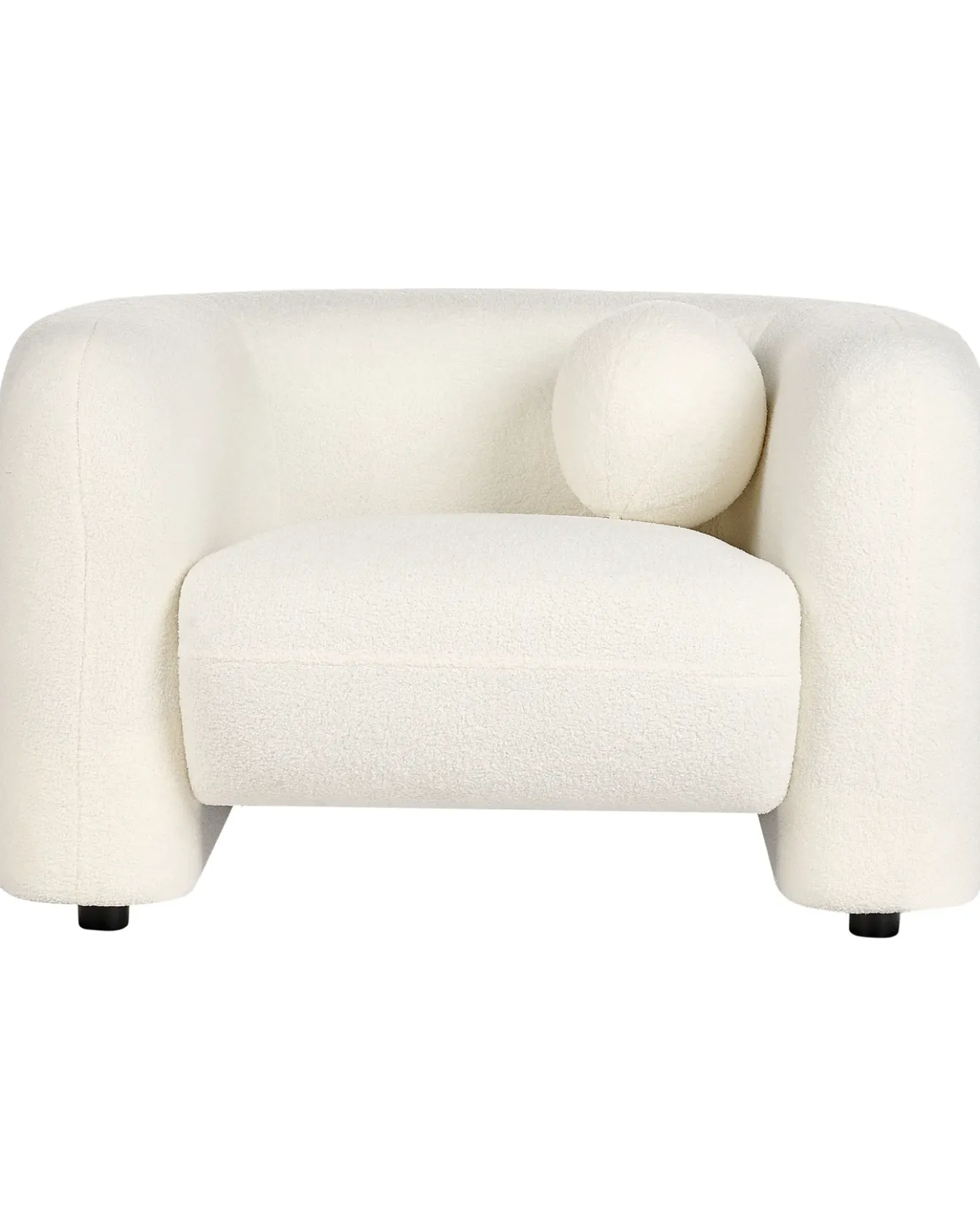 Poltrona LEIREN Bouclé Bianco