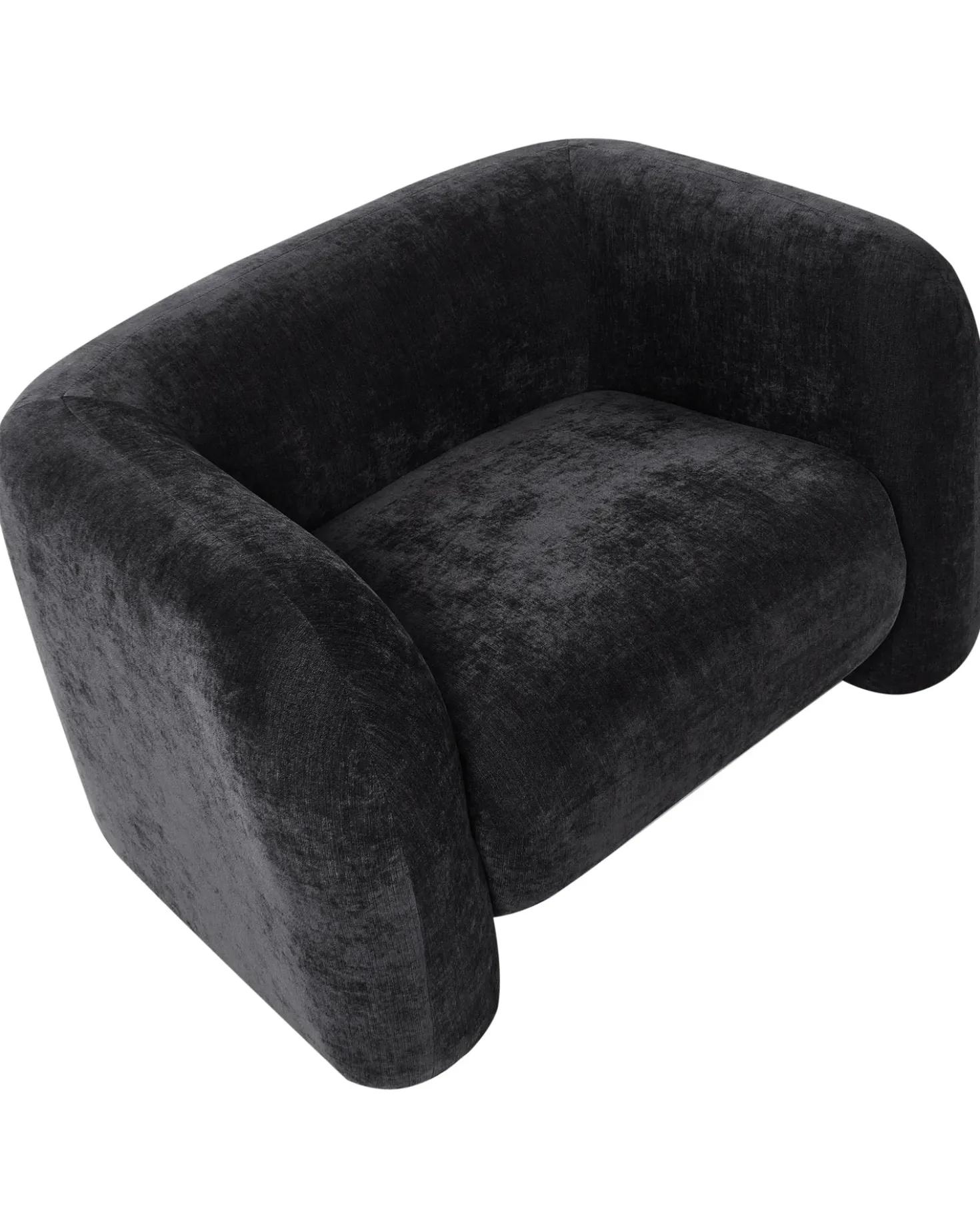 Poltrona LEIREN Ciniglia Nero