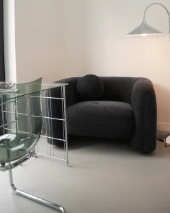 Poltrona LEIREN Ciniglia Nero