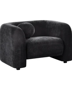 Poltrona LEIREN Ciniglia Nero