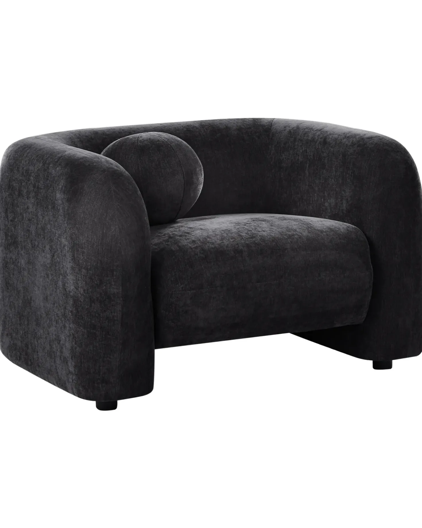 Poltrona LEIREN Ciniglia Nero