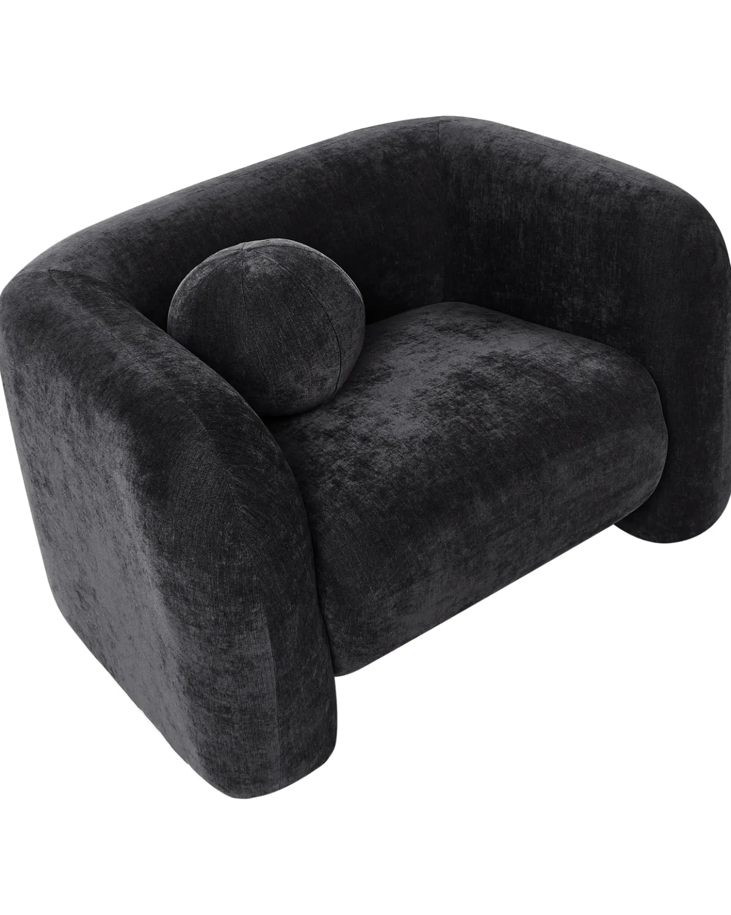 Poltrona LEIREN Ciniglia Nero
