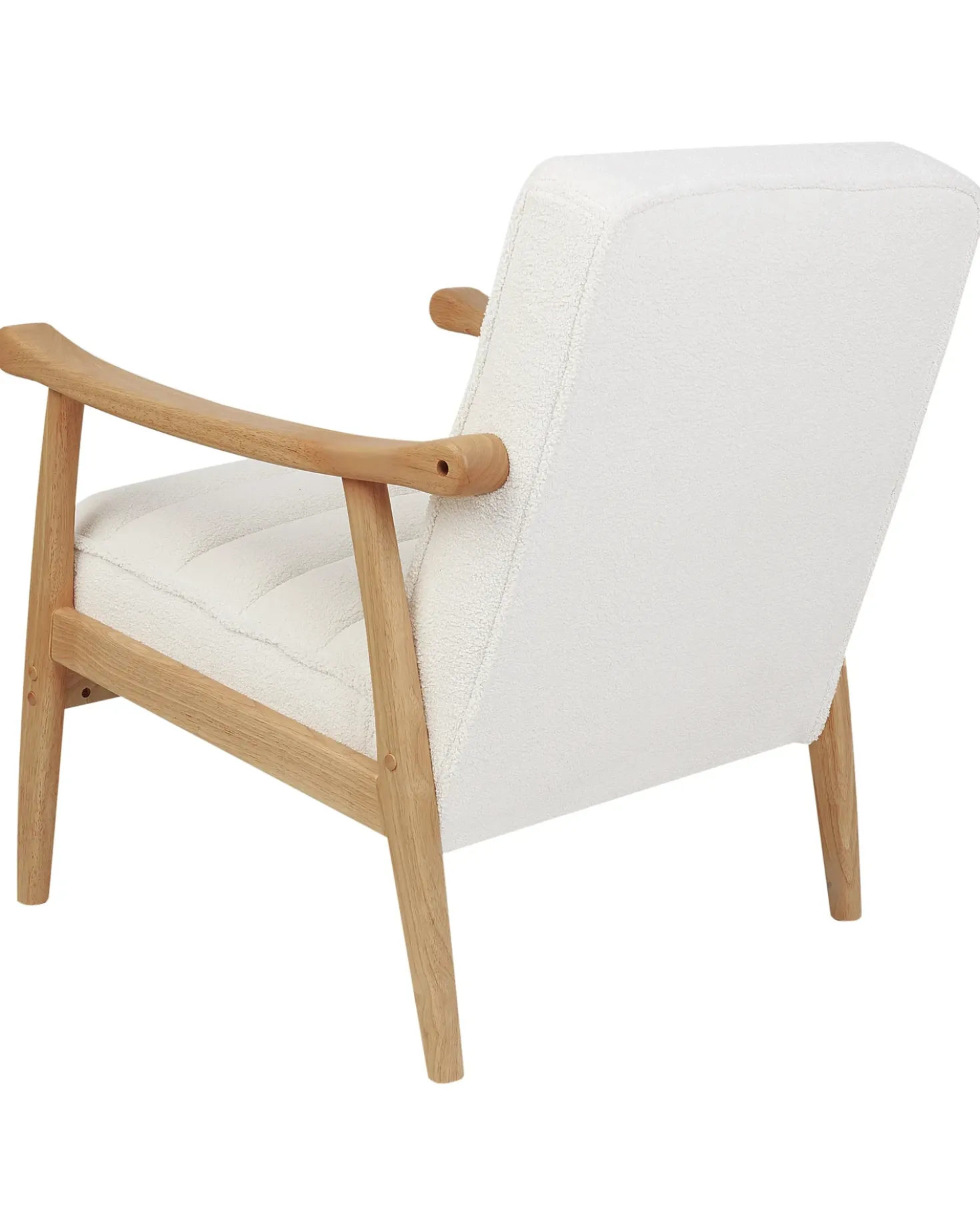Poltrona LEKNES Bouclé Bianco sporco