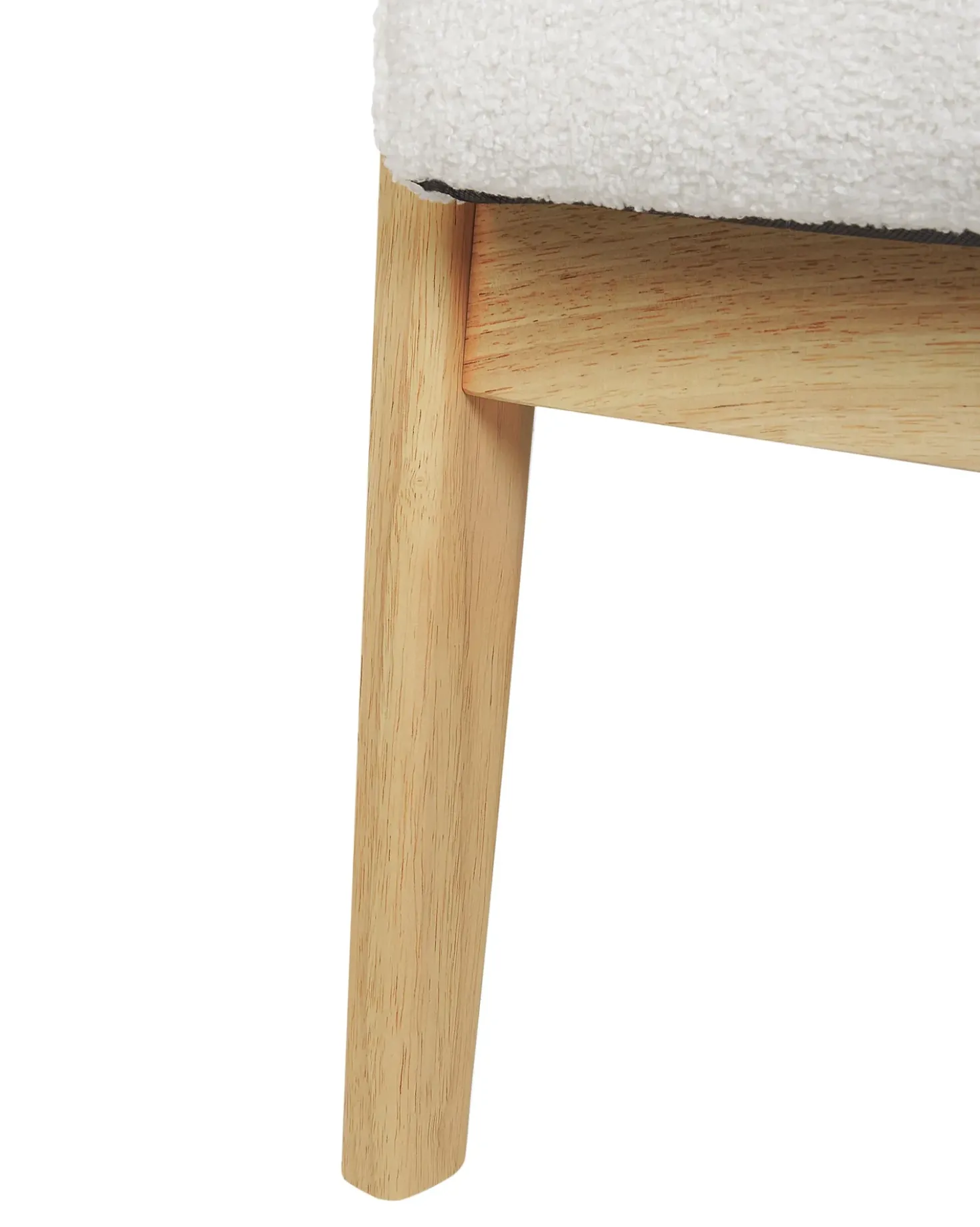 Poltrona LEKNES Bouclé Bianco sporco