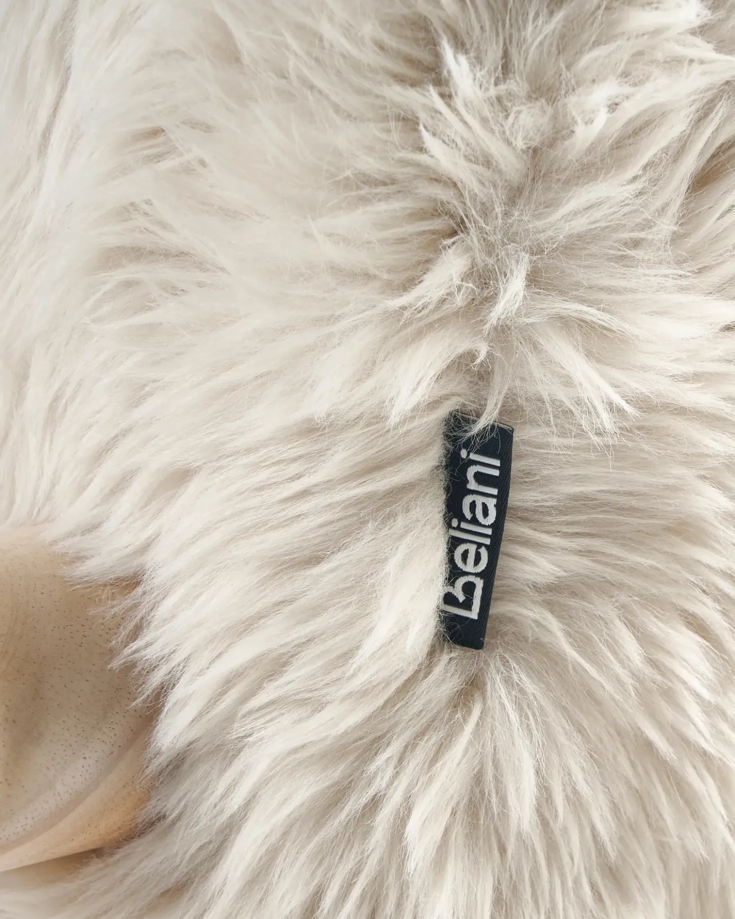 Poltrona LEKNES Finta pelliccia Beige chiaro
