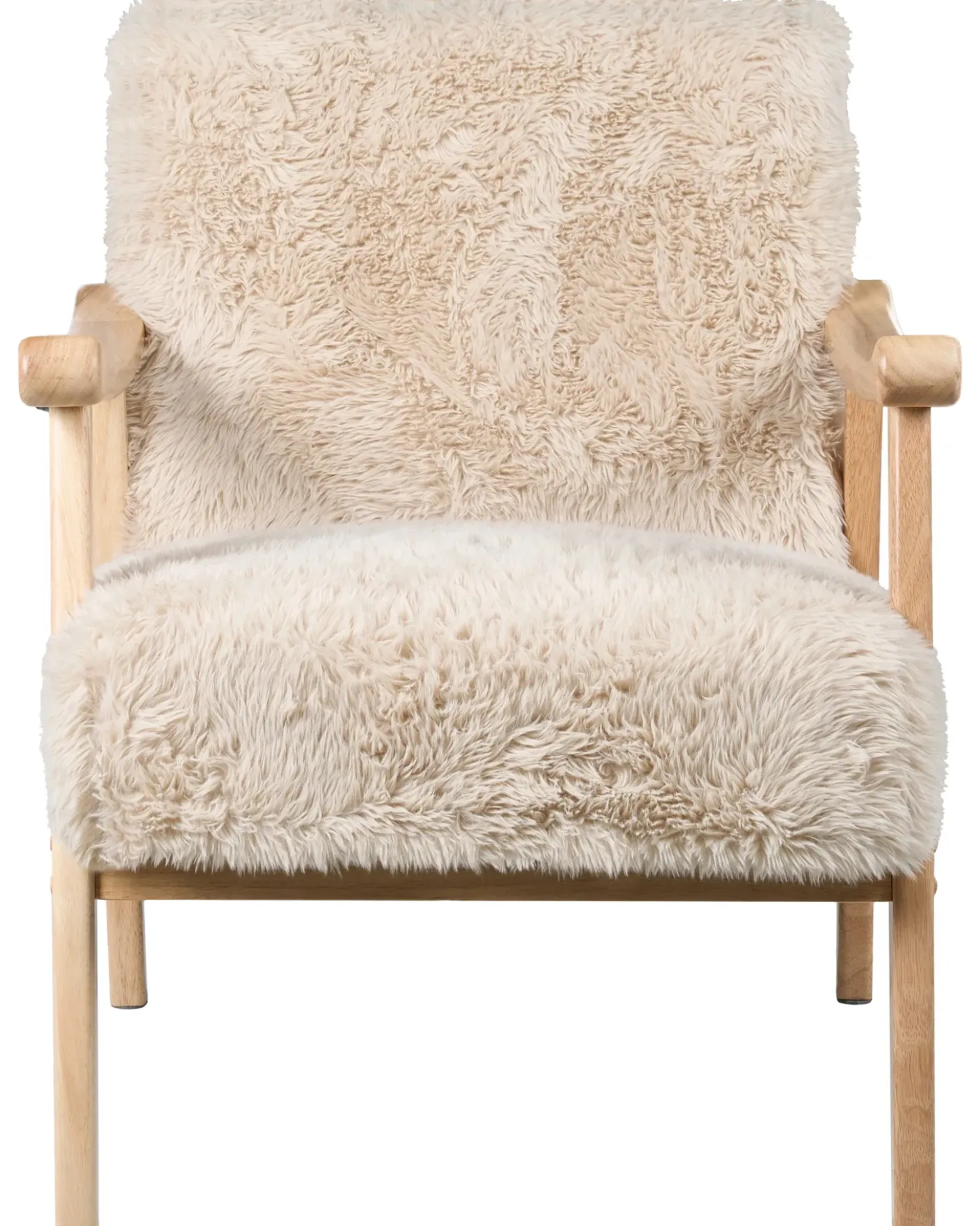 Poltrona LEKNES Finta pelliccia Beige chiaro