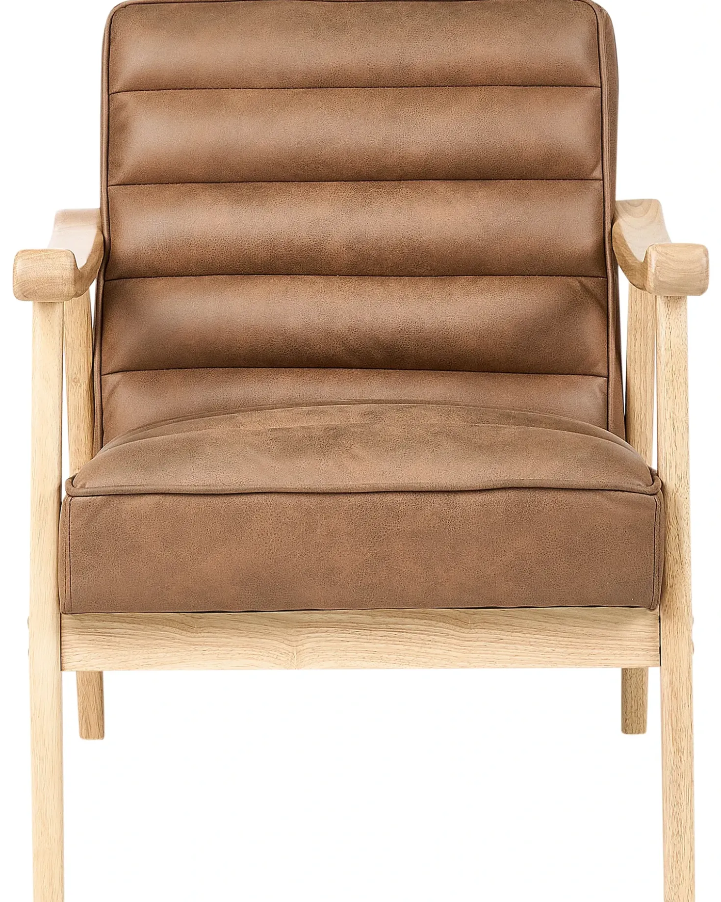 Poltrona LEKNES Pelle sintetica Marrone