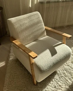 Poltrona LESJA Bouclé Beige chiaro