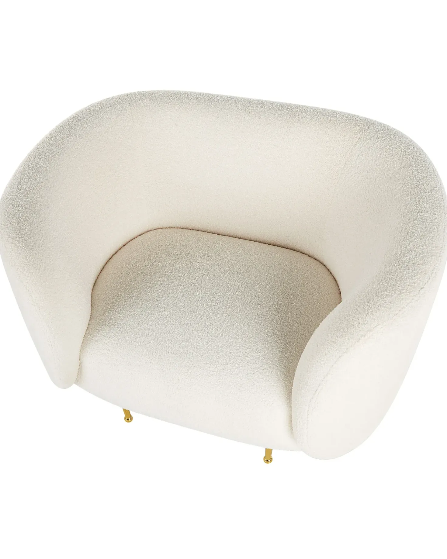 Poltrona LOEN Bouclé Bianco