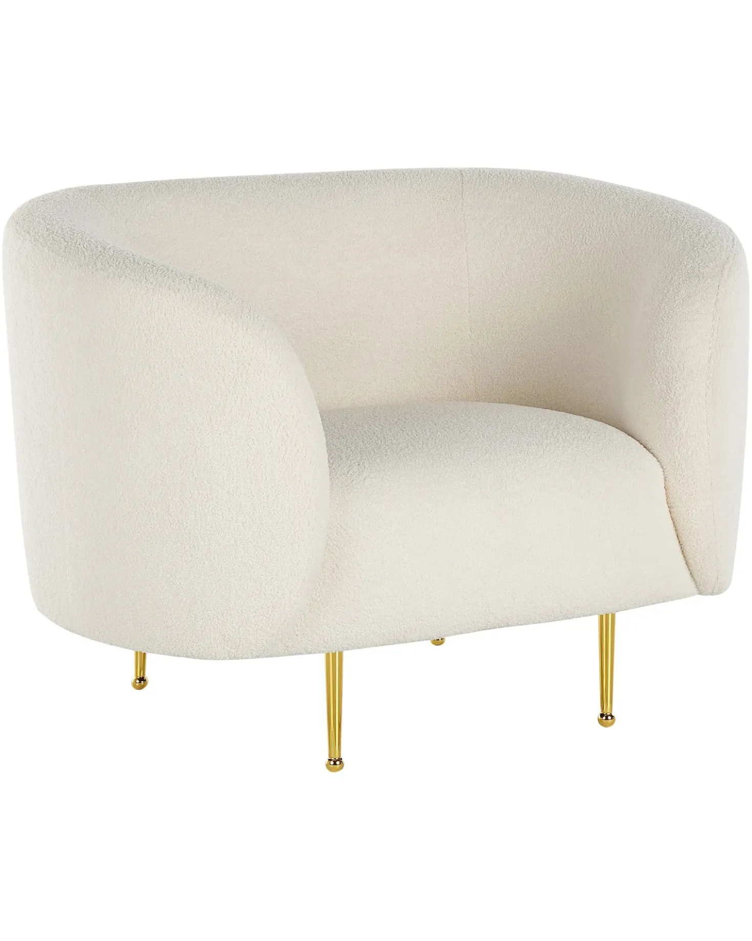 Poltrona LOEN Bouclé Bianco