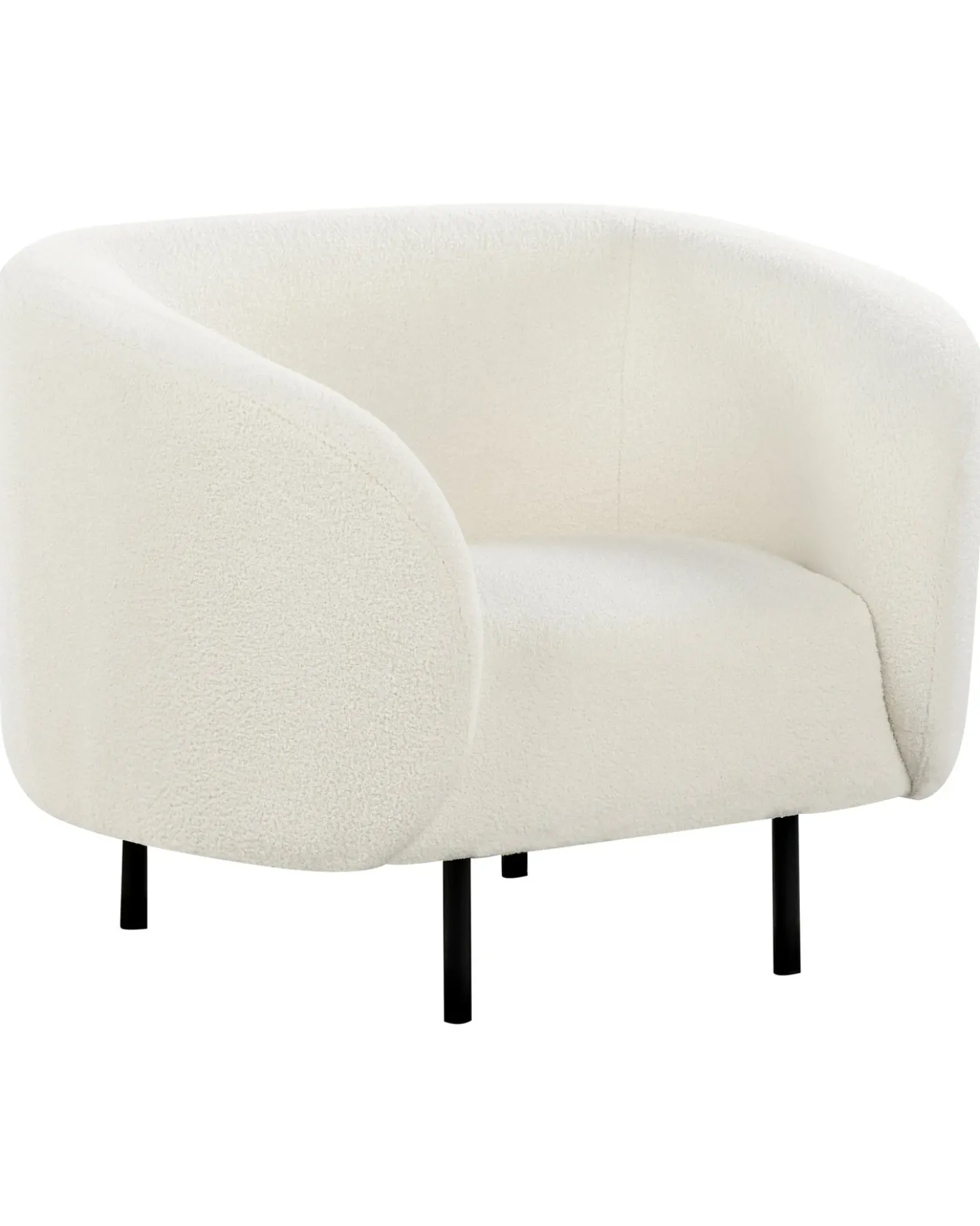 Poltrona LOEN Bouclé Bianco