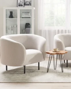 Poltrona LOEN Tessuto Beige chiaro