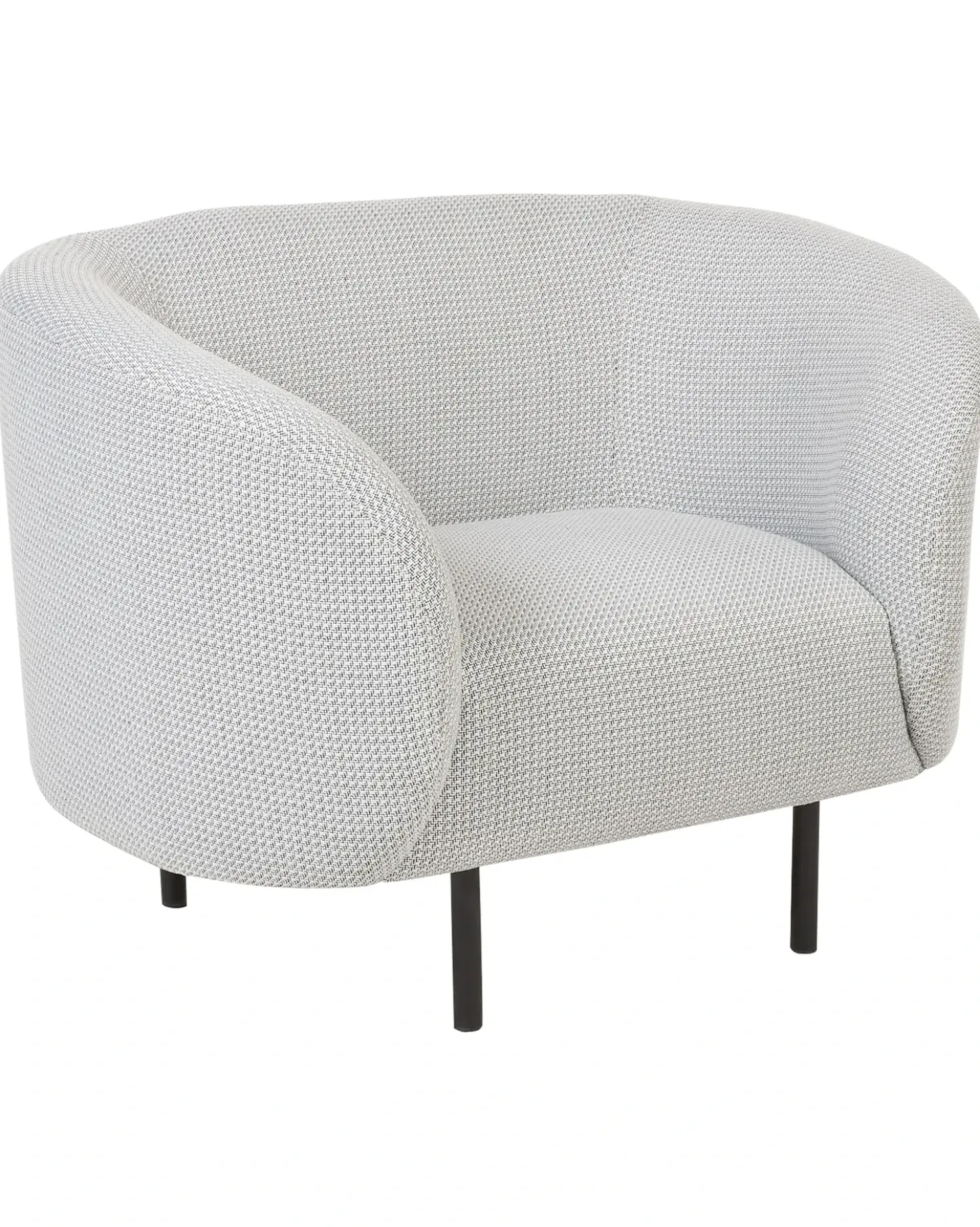 Poltrona LOEN Tessuto Nero/Bianco