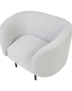 Poltrona LOEN Tessuto Nero/Bianco