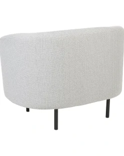 Poltrona LOEN Tessuto Nero/Bianco