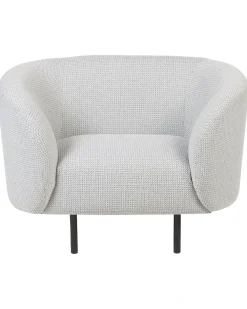 Poltrona LOEN Tessuto Nero/Bianco