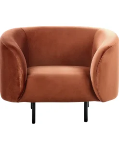 Poltrona LOEN Velluto Arancione