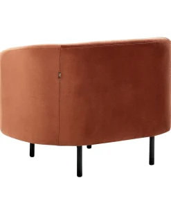Poltrona LOEN Velluto Arancione