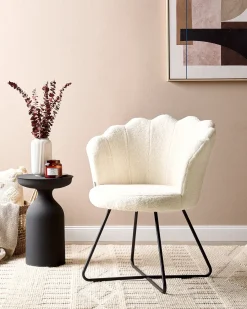 Poltrona LOVELOCK Bouclé Bianco