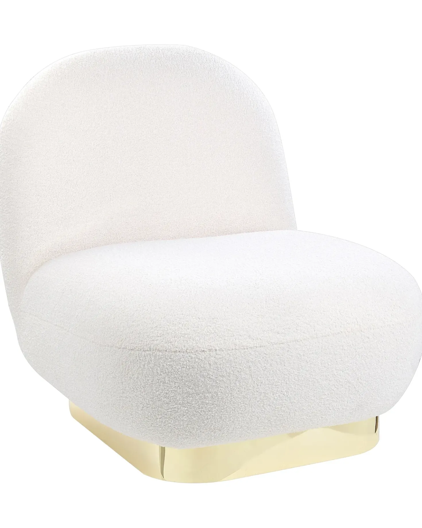 Poltrona LOVIISA Bouclé Bianco