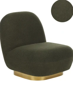 Poltrona LOVIISA Bouclé Verde scuro