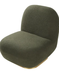 Poltrona LOVIISA Bouclé Verde scuro