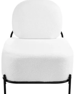 Poltrona LUNDE Bouclé Bianco