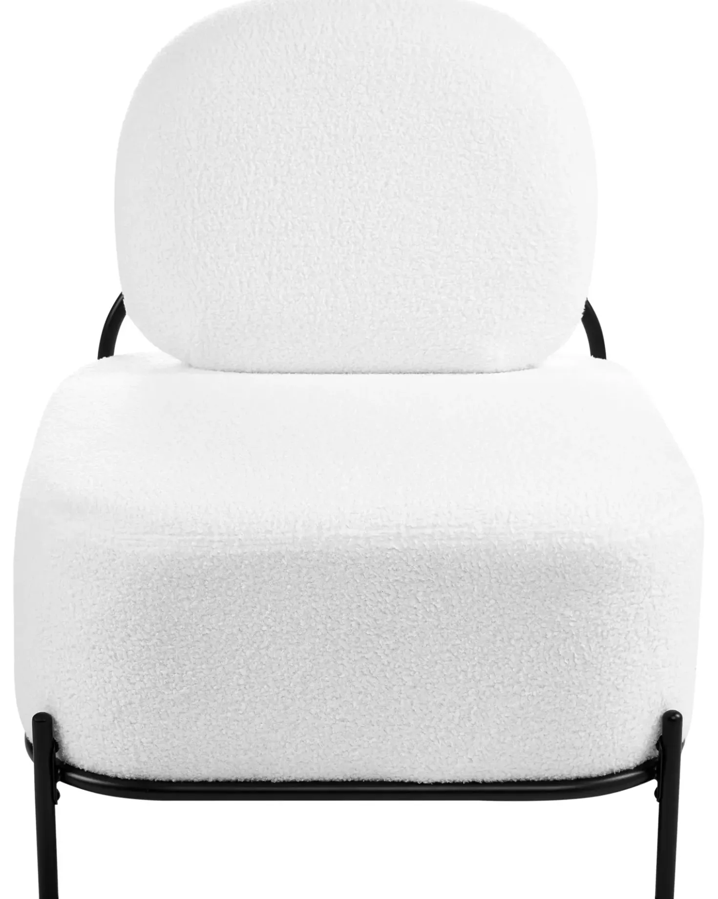 Poltrona LUNDE Bouclé Bianco