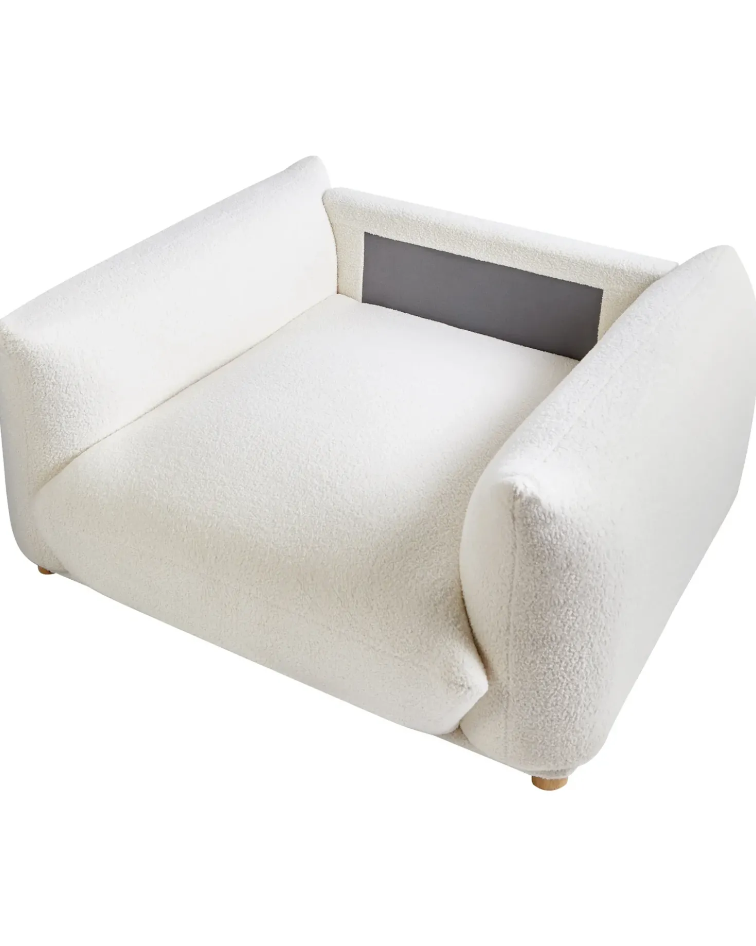 Poltrona LUVOS Bouclé Bianco sporco