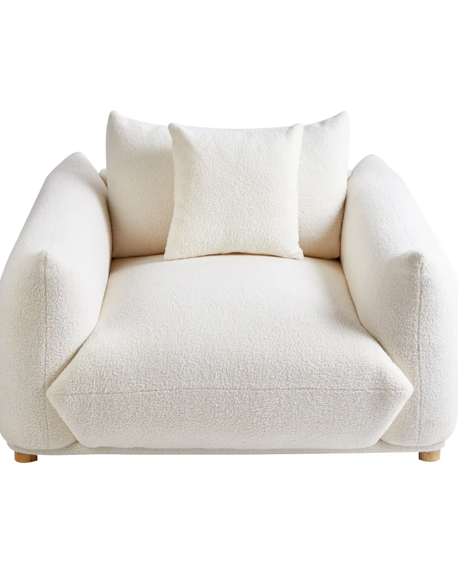 Poltrona LUVOS Bouclé Bianco sporco