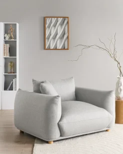 Poltrona LUVOS Tessuto Grigio chiaro