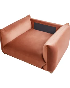 Poltrona LUVOS Velluto Marrone dorato
