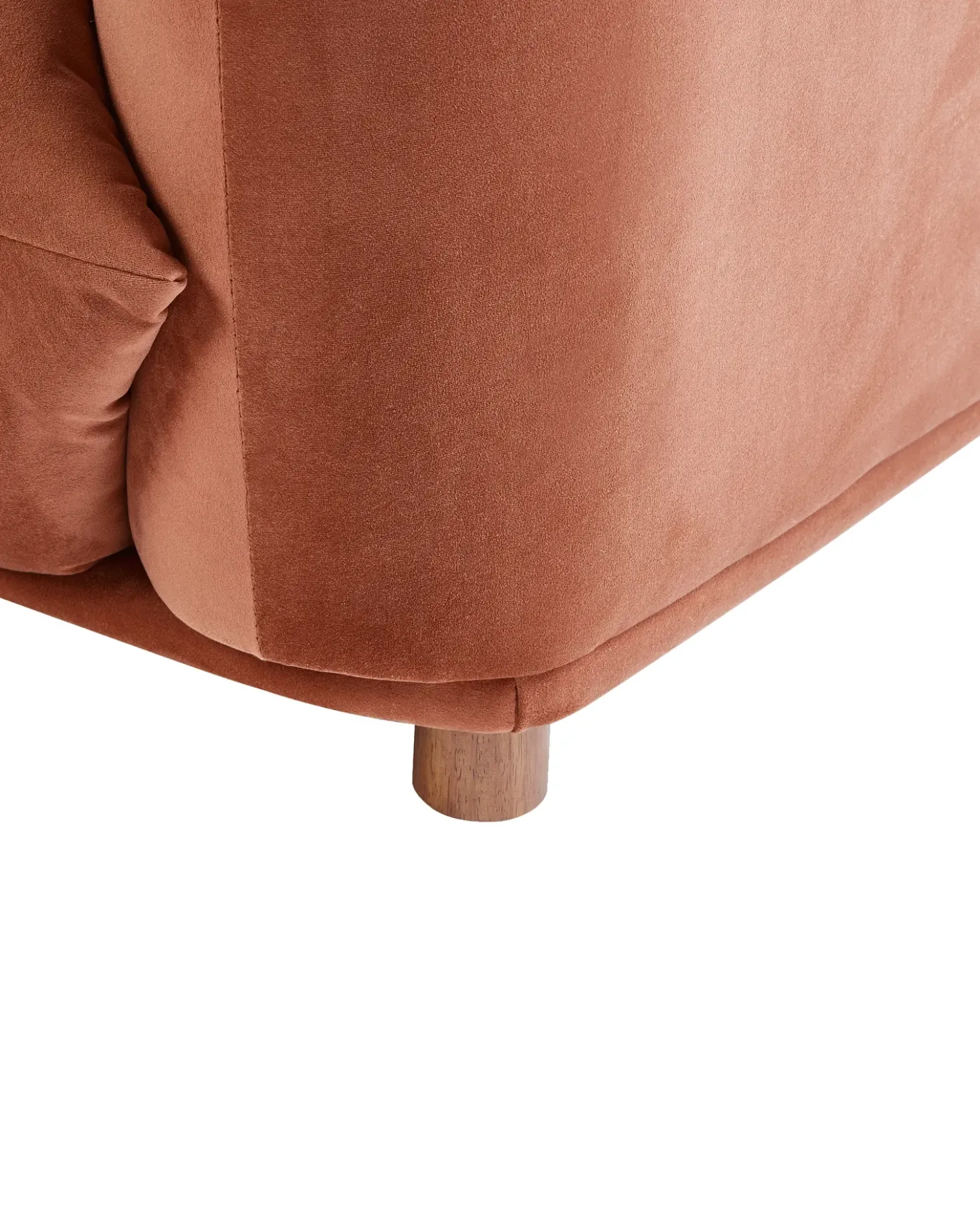 Poltrona LUVOS Velluto Marrone dorato