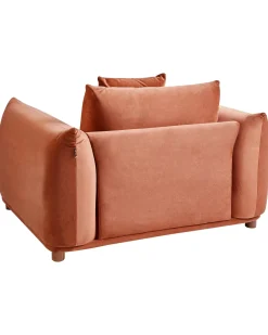 Poltrona LUVOS Velluto Marrone dorato