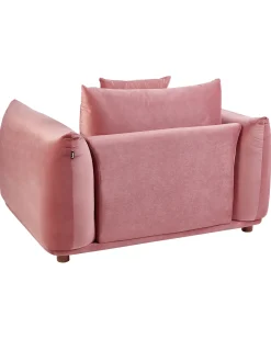 Poltrona LUVOS Velluto Rosa
