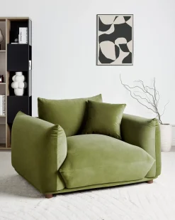 Poltrona LUVOS Velluto Verde