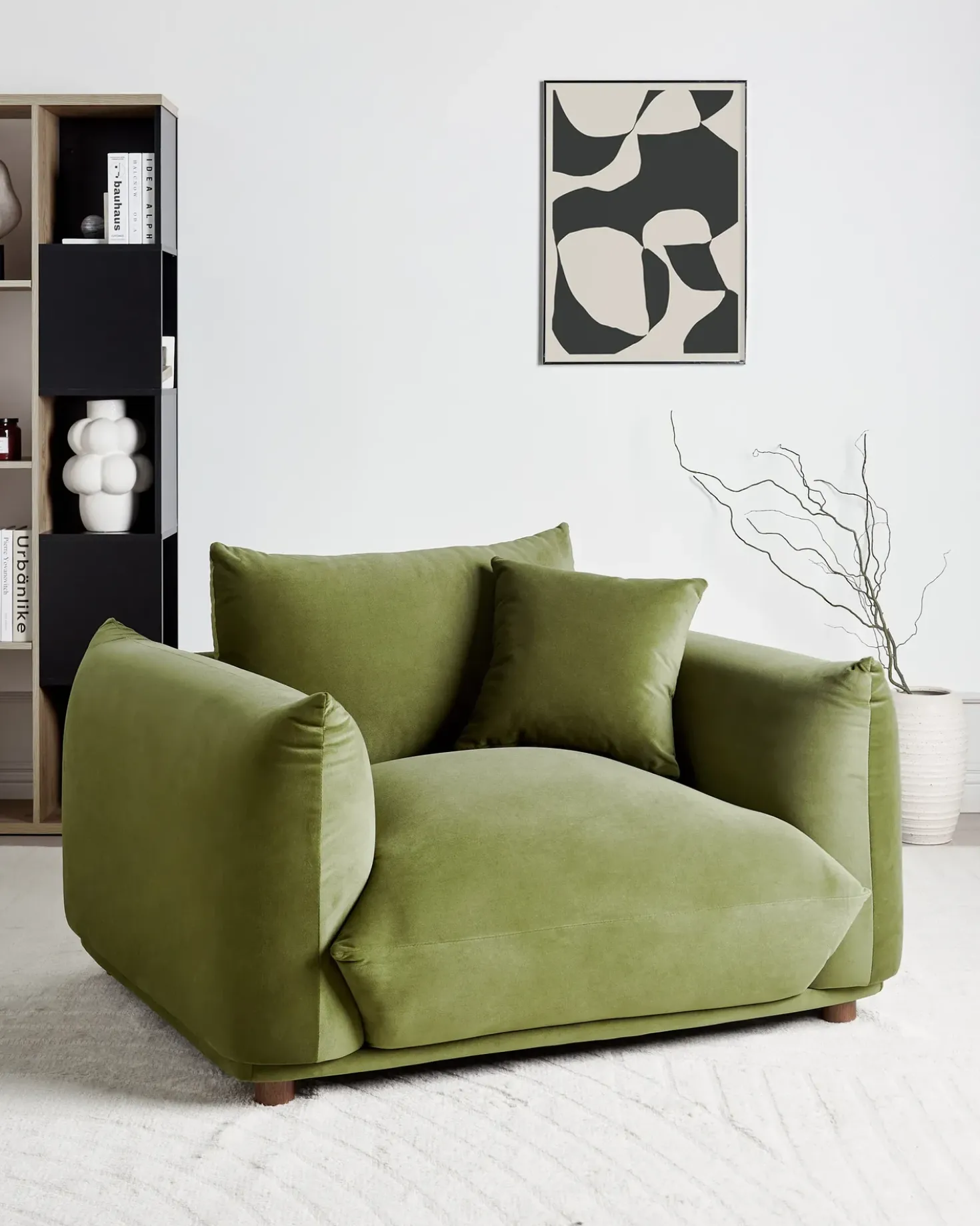 Poltrona LUVOS Velluto Verde