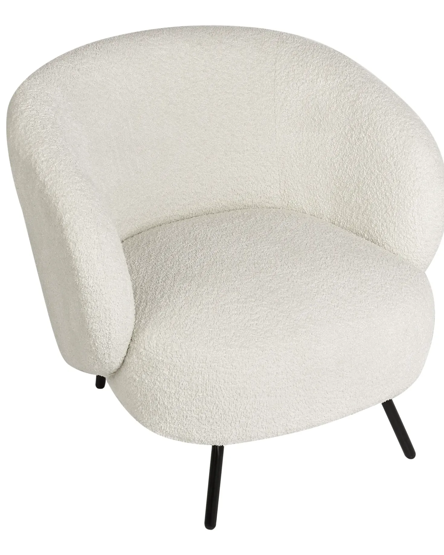 Poltrona MAKELA Bouclé Bianco sporco