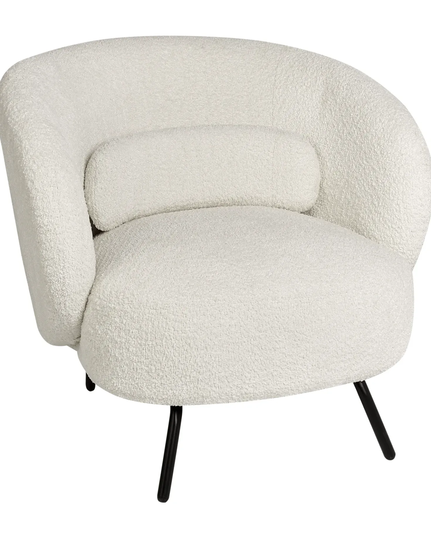 Poltrona MAKELA Bouclé Bianco sporco