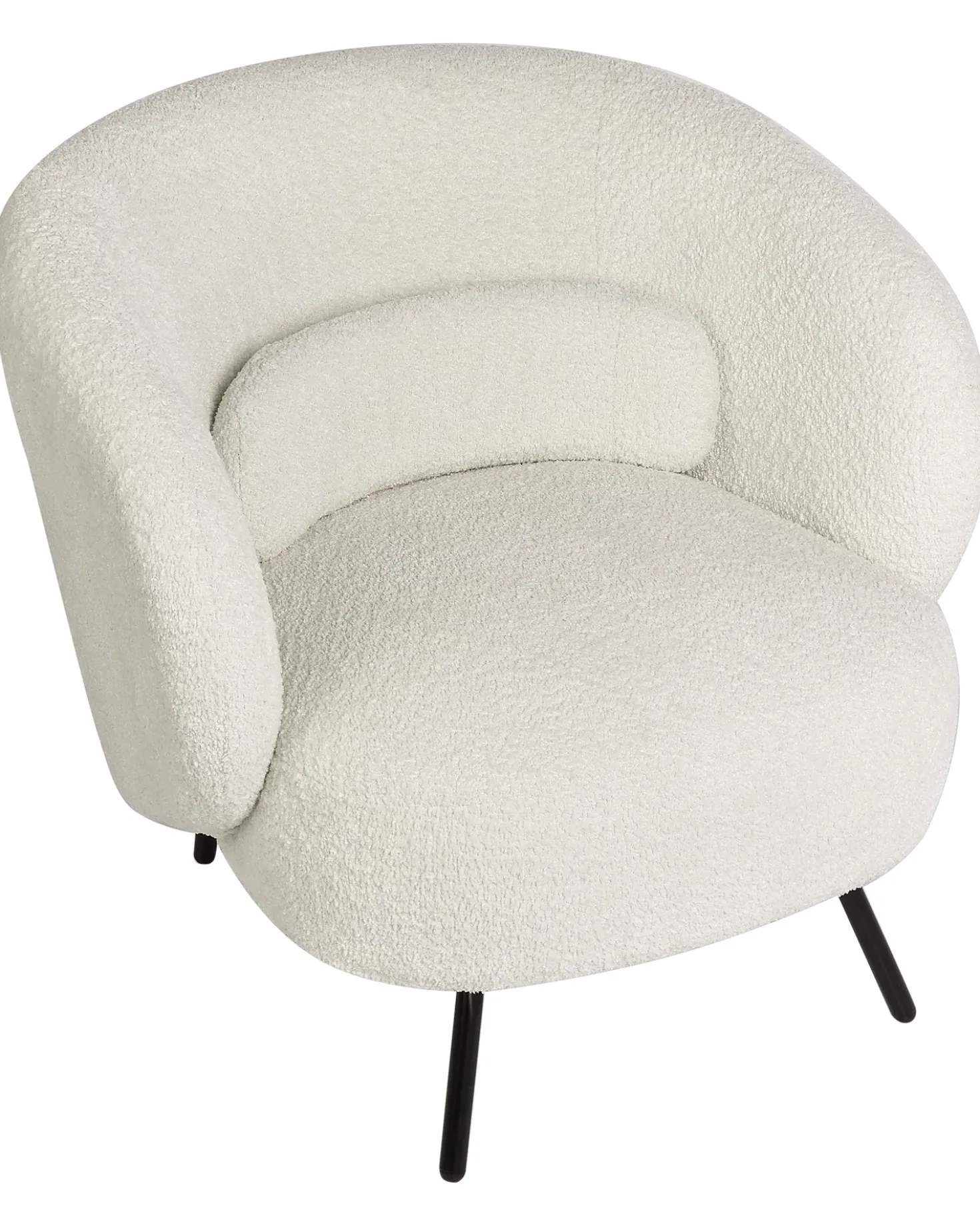 Poltrona MAKELA Bouclé Bianco sporco