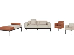 Poltrona MALMOS Tessuto Beige chiaro