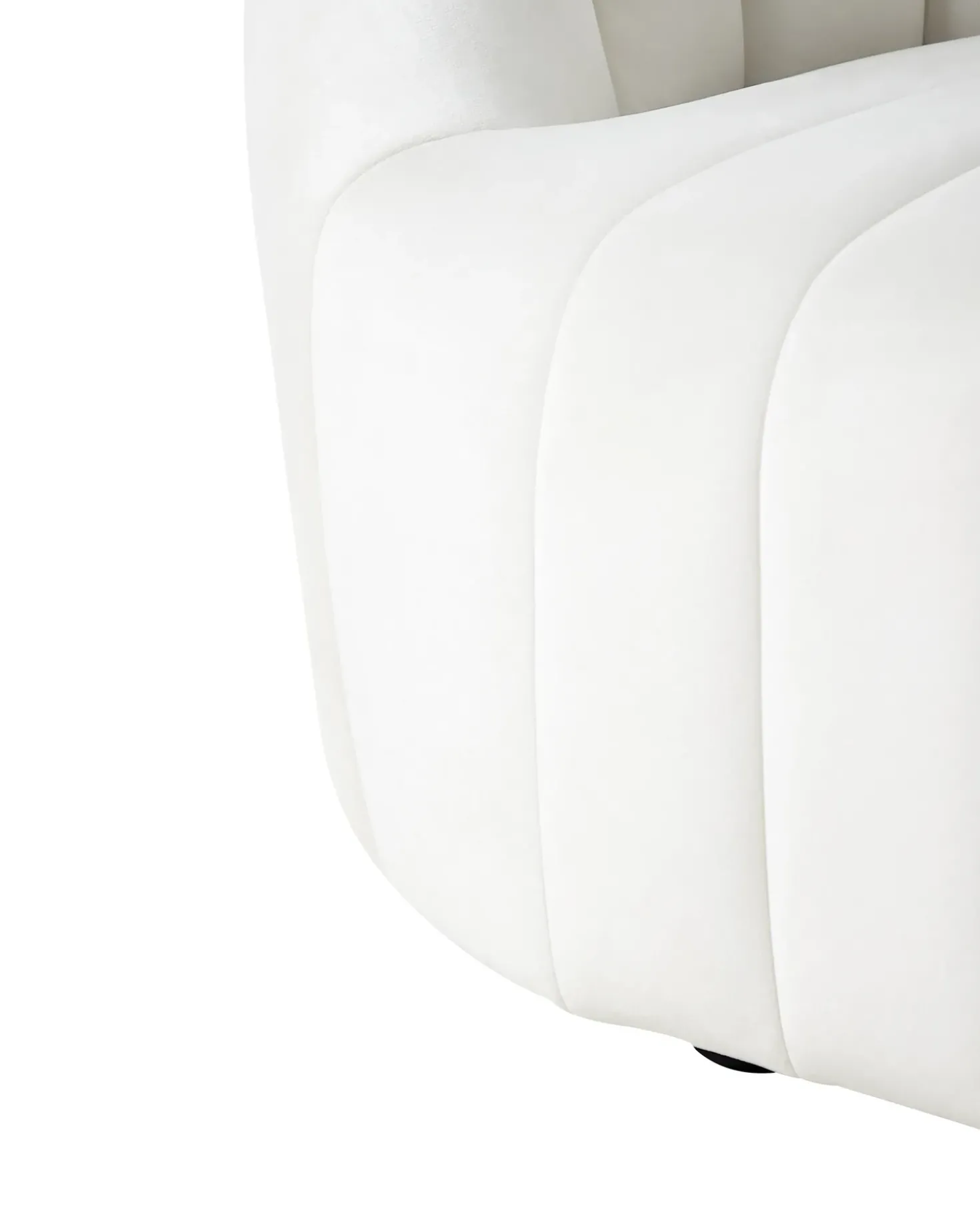 Poltrona MALUNG Velluto Bianco sporco
