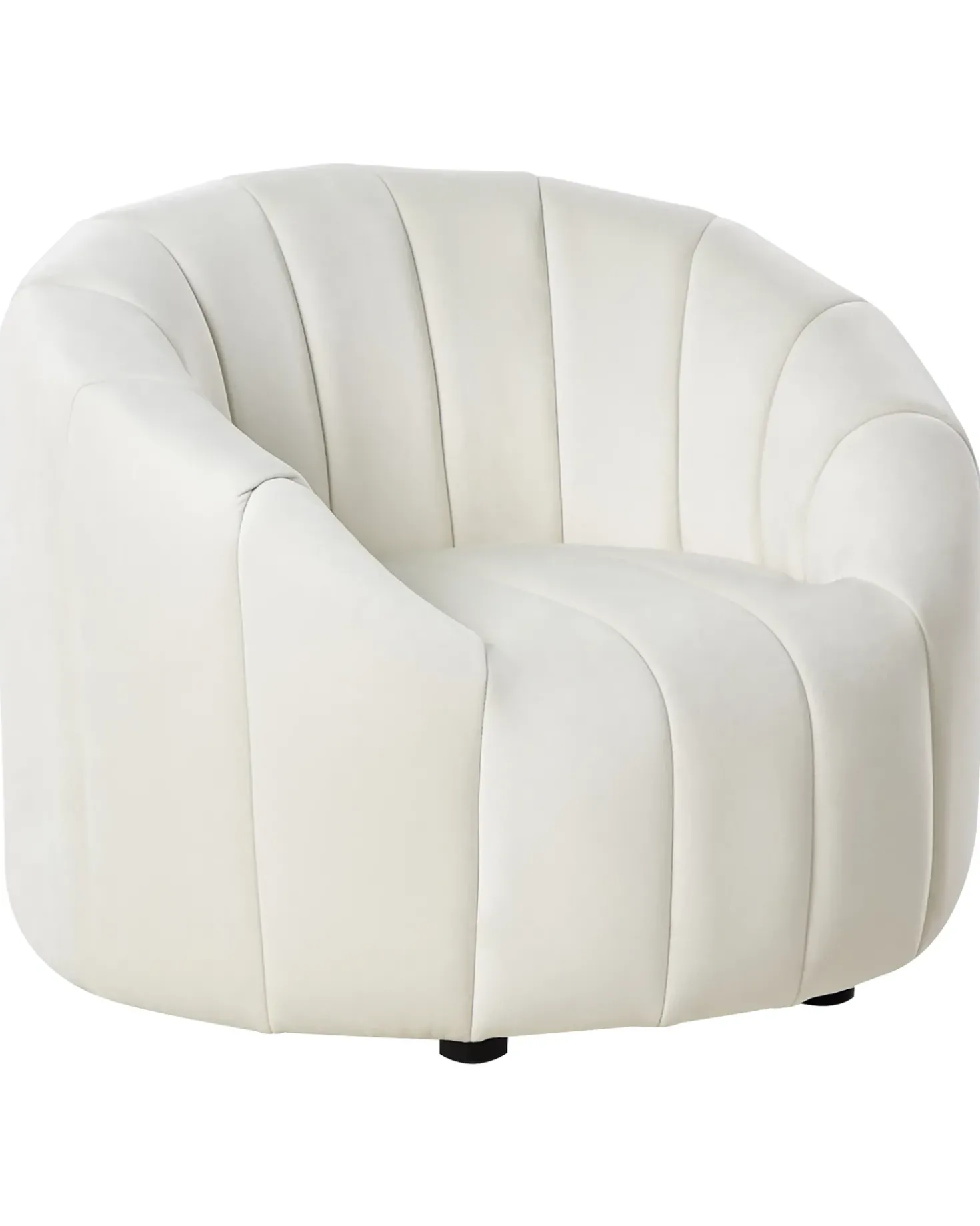 Poltrona MALUNG Velluto Bianco sporco