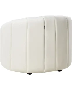 Poltrona MALUNG Velluto Bianco sporco