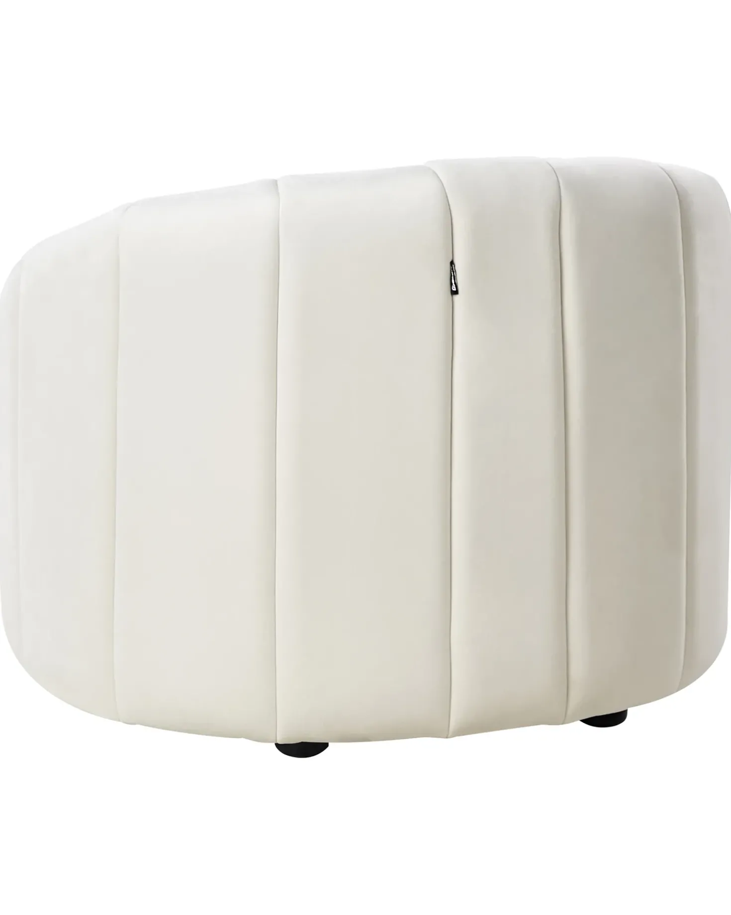 Poltrona MALUNG Velluto Bianco sporco
