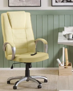 Poltrona massaggiante Con riscaldatore GRANDEUR Pelle sintetica Beige