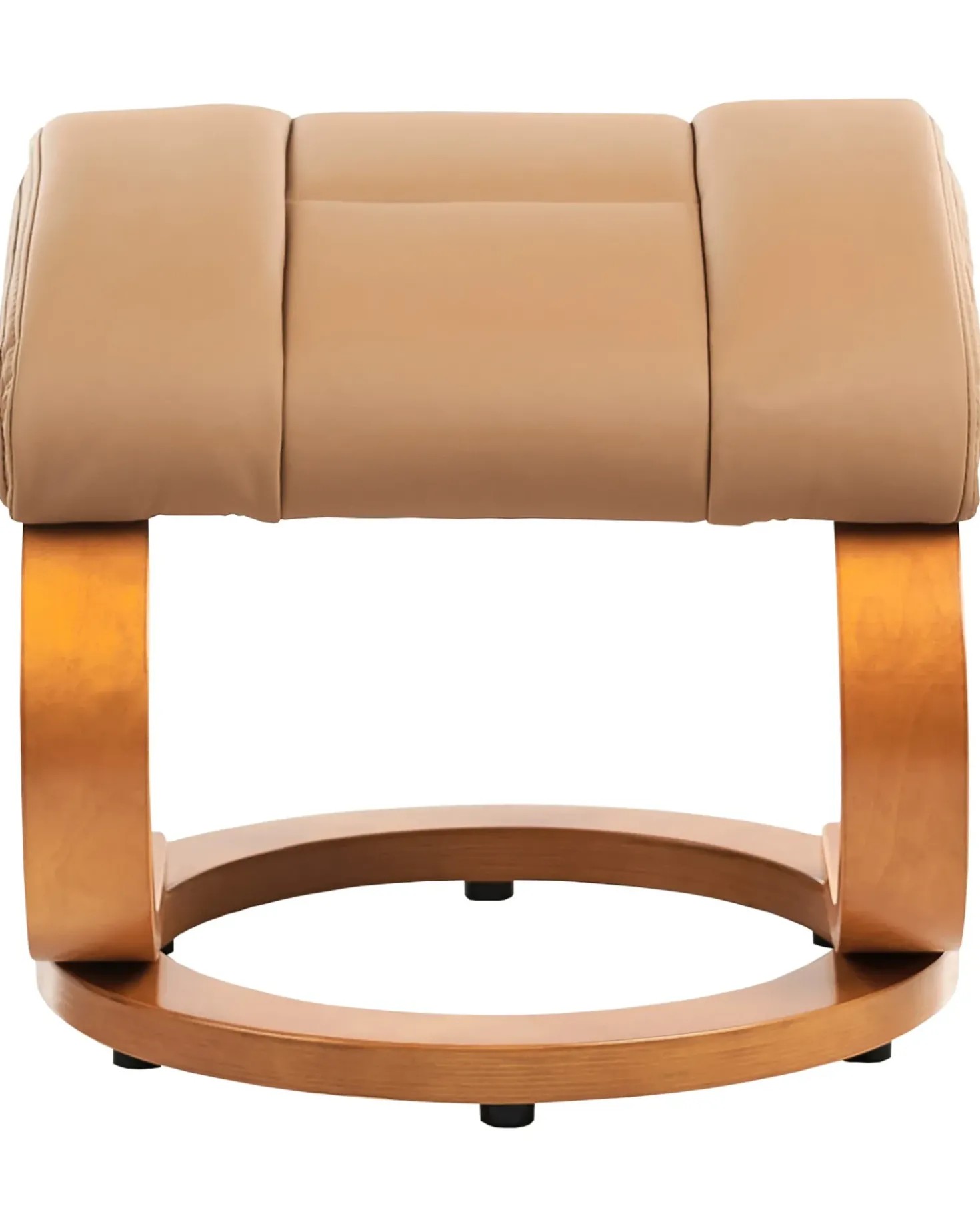 Poltrona massaggiante FORCE con poggiapiedi Pelle sintetica Beige sabbia