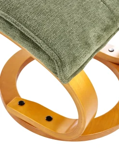 Poltrona massaggiante HERO con poggiapiedi Tessuto Verde